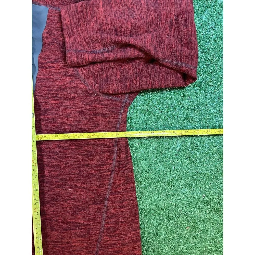 Eddie Bauer Arstascent Heather‎ Red Pullover Sweatshirt 1/4 Zip-Up Men's XXL